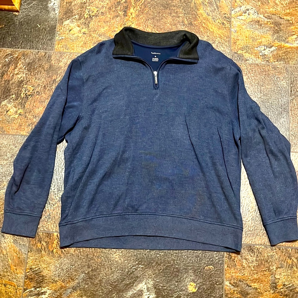 VanHeusen XL Navy quarter zip sweater